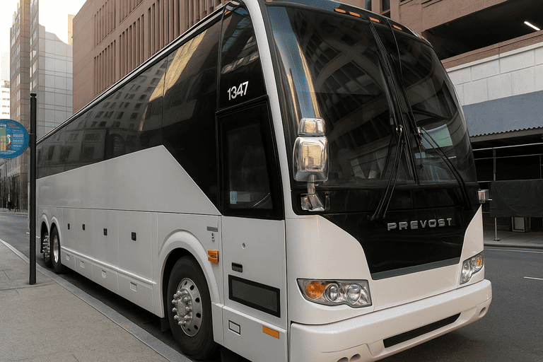 a Charter Bus Rental Ridgewood coach bus